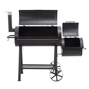 Open view of Grady Offset Smoker & BBQ from Charmate